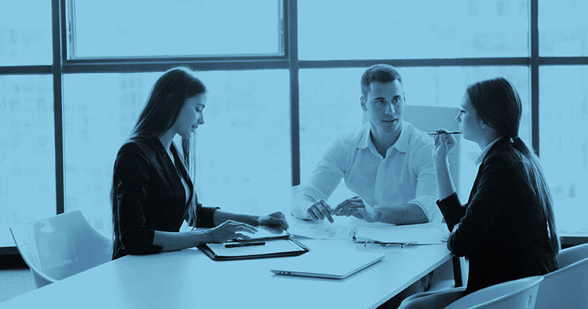 office team in a meeting